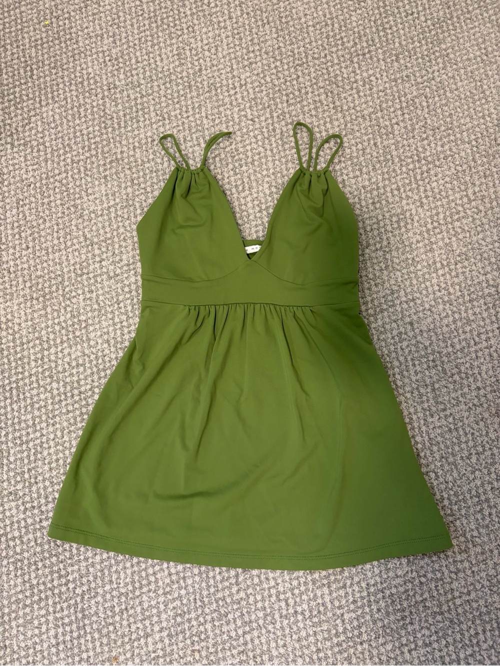 Susana Monaco Olive Green Spaghetti Strap Tank